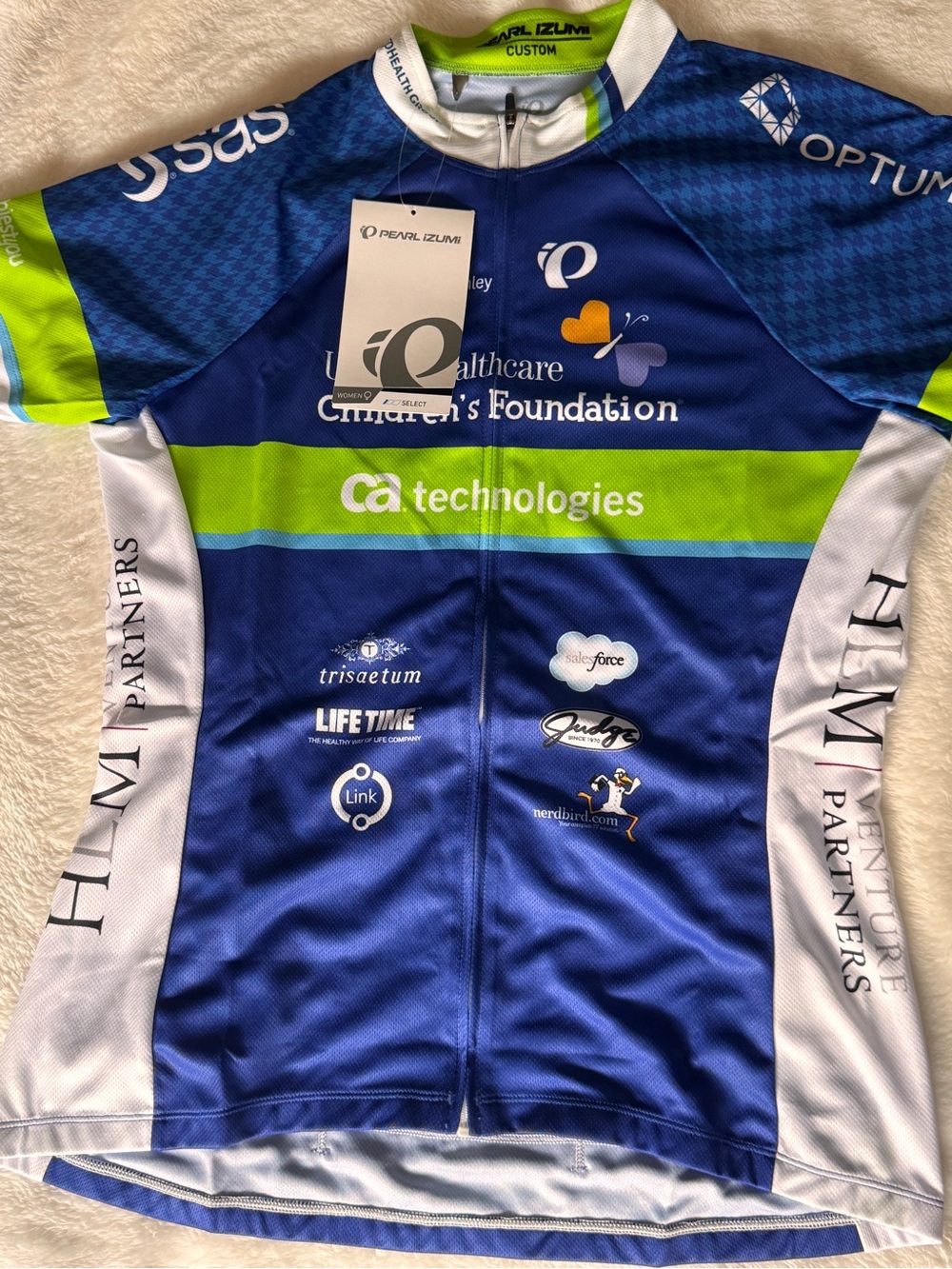 NWT Pearl Izumi Women's XL SELECT Escape LTD Cycling Jersey UHC Blue